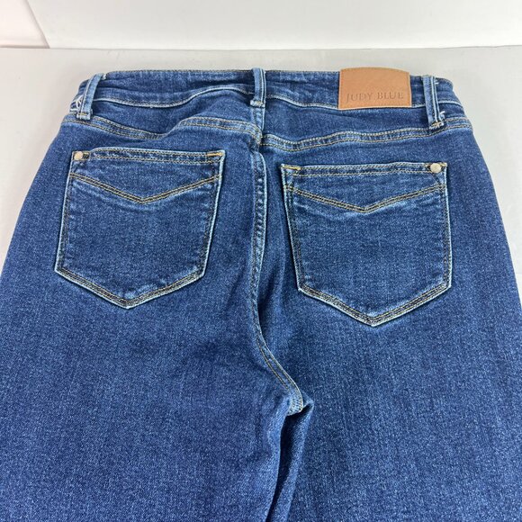 Judy Blue Jeans Women's 29x29* Straight High Rise Dark Blue Stretch Denim Tag 28 - Picture 10 of 16